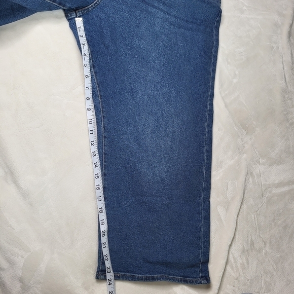 Levi’s Cropped Heritage Plus Size Blue Jeans. Straight Loose Fit. 26W - Picture 7 of 12